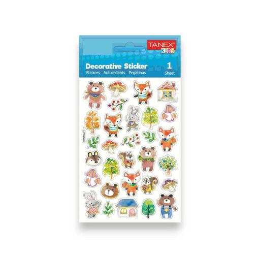 Picture of TANEX KIDS DECORATIVE FOREST ANIMALS STICKERS